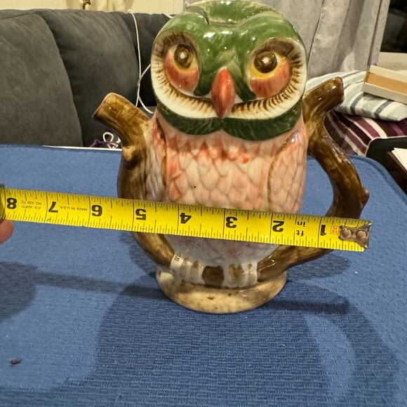 Vintage Rare Tony Wood Owl Nesting on a Branch Teapot - Picture 2 of 10